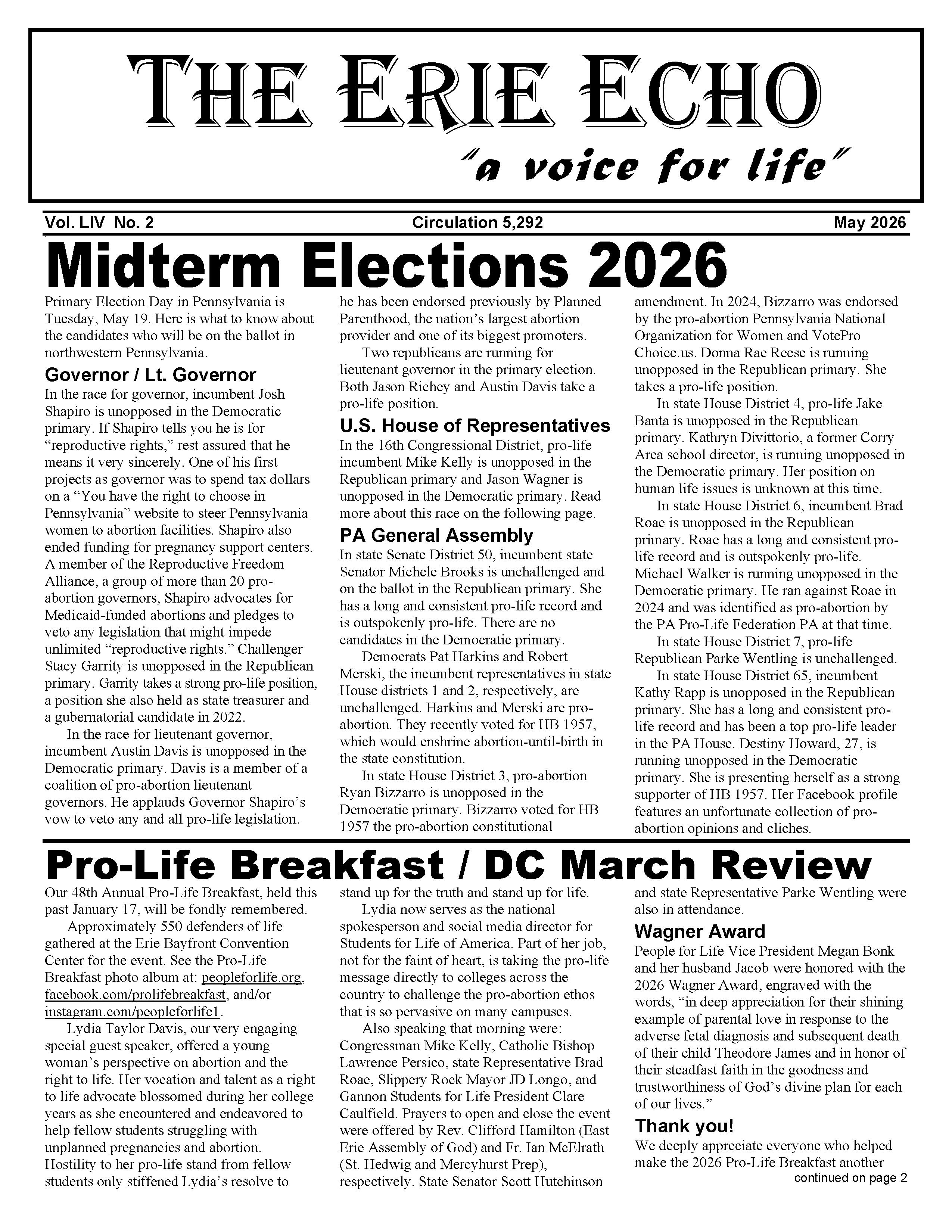 Erie Echo May 2026