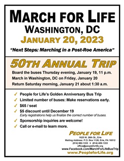 March for Life Bus Trip Poster