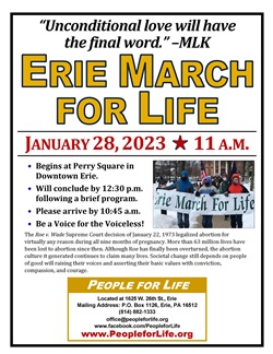 Erie March for Life Poster